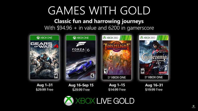 Microsoft divulga os jogos grátis para games with gold de agosto de 2019