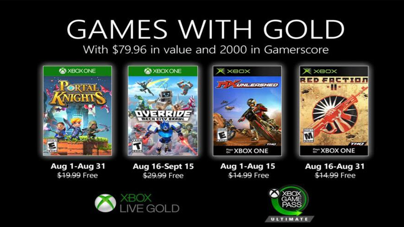 Microsoft divulga os jogos para Games With Gold de agosto de 2020